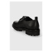 Kožené polobotky Calvin Klein DERBY MIX černá barva, HM0HM01354