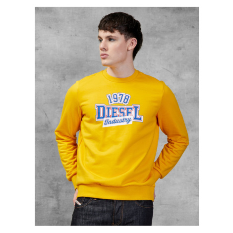 Žlutá pánská mikina Diesel - Pánské