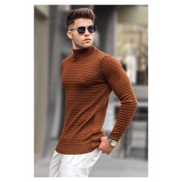 Madmext Camel Turtleneck Knitwear Sweater 5762