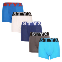 5PACK Dětské boxerky Styx sportovní guma vícebarevné (5GJ9681379) 4-5