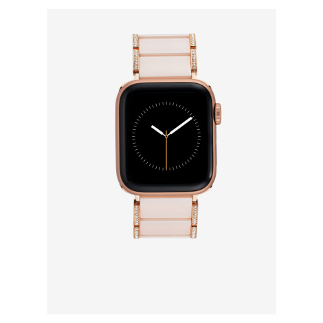 Řemínek pro hodinky Apple Watch s krystaly ve světel růžové barvě Anne Klein