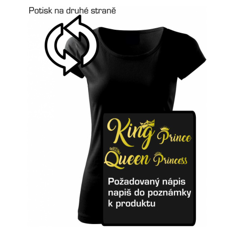 King Queen Rodinná zlatá - Pure dámské triko