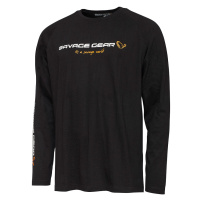 Savage gear triko signature logo long sleeve t shirt black caviar