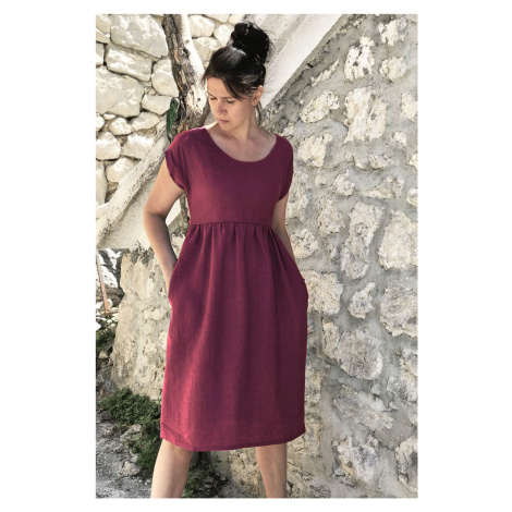Delší lněné české šaty Lotika Premium quality