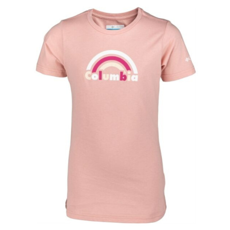 Columbia MISSION LAKE SHORT CRAPHIC SHIRT Dívčí tričko, růžová, velikost