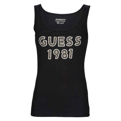 Guess LOGO TANK TOP Černá