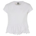 Dívčí organické tričko Volant bílé
