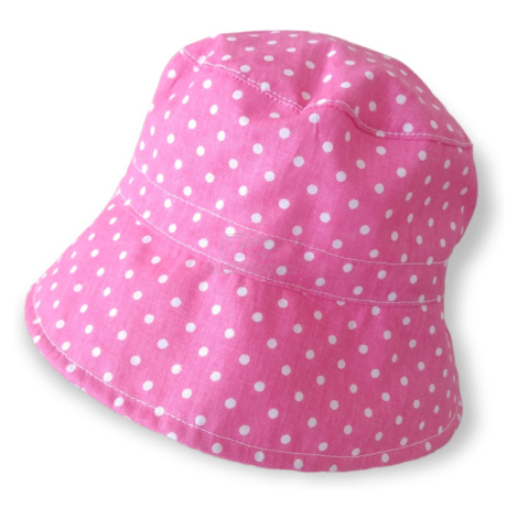 ČO klobouček 12323 růžový s puntíky