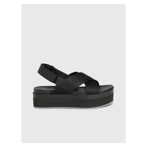 Černé dámské sandálky na platformě Calvin Klein Jeans