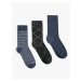 Koton Set of 3 Crewneck Socks Multicolored, Geometric Pattern