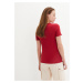 BONPRIX žebrované tričko Barva: Červená, Mezinárodní