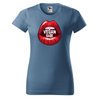 DOBRÝ TRIKO Dámské tričko s potiskem Vegan babe Barva: Denim