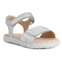 Geox J SANDAL HAITI GIRL Dívčí sandály, stříbrná, velikost