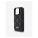 Guess PU Leather Quilted Zadní Kryt pro iPhone 16 Pro Black