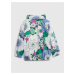 Krémovo-modrá holčičí květovaná bunda na zip GAP