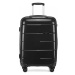 Konofactory Černý prémiový skořepinový kufr s TSA zámkem "Solid" - M (35l), L (65l)