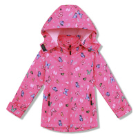 Dívčí softshellová bunda, zateplená KUGO HB8630, růžová Barva: Růžová