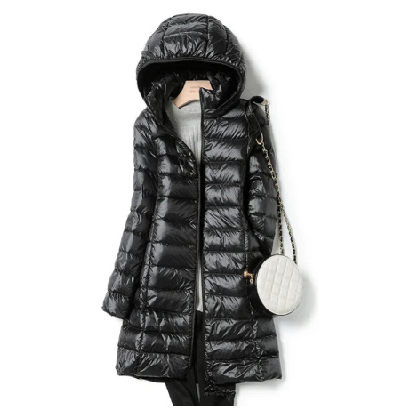 dámská péřová parka – zimní bunda s kapucí