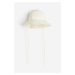 H & M - Letní klobouk se zavazováním - bílá