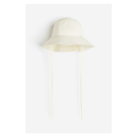 H & M - Letní klobouk se zavazováním - bílá H&M