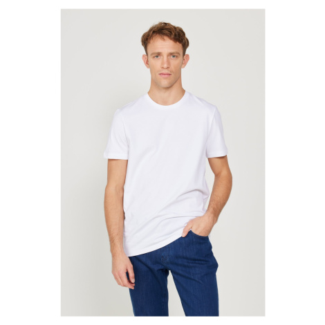 ALTINYILDIZ CLASSICS Men's White Slim Fit Slim Fit Crew Neck Cotton T-Shirt AC&Co / Altınyıldız Classics