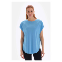 Dagi Light Blue Women's T-Shirt, Boat Collar