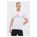 Běžecké tričko adidas Performance Run Icons bílá barva, s potiskem