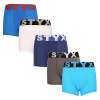 5PACK dětské boxerky Styx sportovní guma vícebarevné (5GJ9681379)