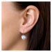 Sada šperků s krystaly Swarovski náušnice a přívěsek růžová perla kulaté 39091.3