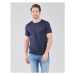 Polo Ralph Lauren T-SHIRT AJUSTE COL ROND EN PIMA COTON LOGO PONY PLAYER MULTICOLO Modrá