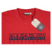 Pánské červené tričko Napapijri s velkým vyšitým logem