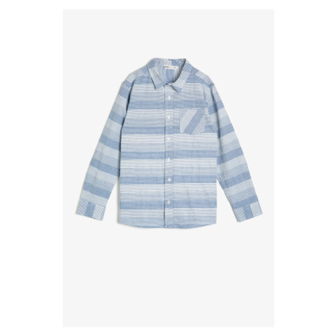 Koton Boy Blue Patterned Shirt