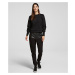 Tepláky Karl Lagerfeld Faux Leather Jersey Joggers - Černá