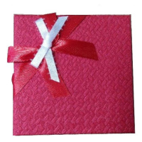 JK Box Červená dárková krabička s mašličkou GS-5/A7