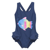 COLOR KIDS-Swimsuit W. Application-7198-Dark Denim Modrá