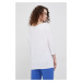 Tričko s dlouhým rukávem Sisley dámský, bílá barva