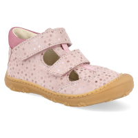 Barefoot dětské sandály Ricosta - Pepino Ebi powder Bubble M růžové