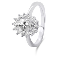 Brilio Silver Stříbrný zásnubní prsten RI045W