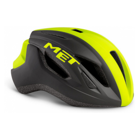 Cyklistická helma MET Strale černá/reflex žlutá matná
