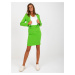 Světle zelená elegantní tužková sukně s vysokým pasem