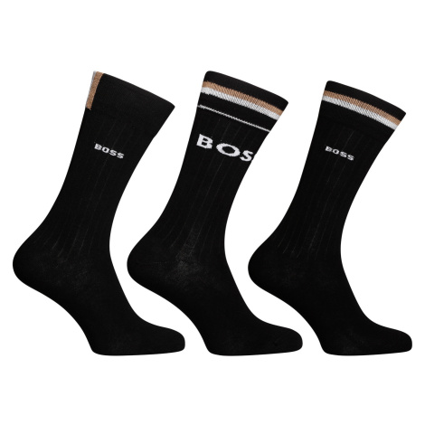 3PACK ponožky BOSS vysoké černé (50491198 001) Hugo Boss