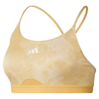 adidas AEROREACT TRAINING ESSENTIALS FLOWER-PRINT BRA Dámská sportovní podprsenka, žlutá, veliko