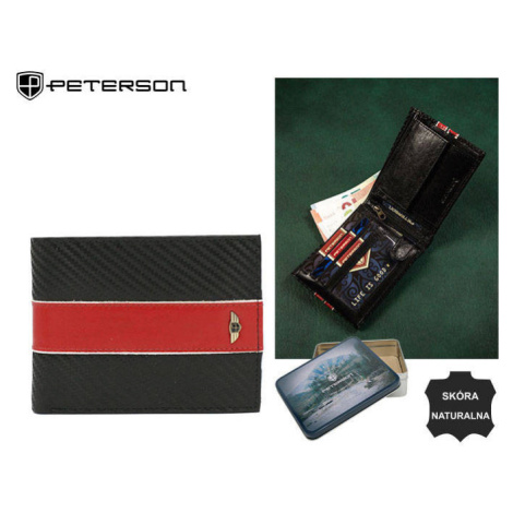 Pánská peněženka z pravé kůže bez zapínání Peterson