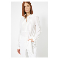 Koton Women's White Button Detailed Tunic