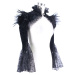 tričko gothic and punk dámské - Black Swan Gothic Shawl with Faux Fur - DEVIL FASHION - CA005