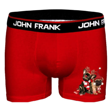 Pánské boxerky John Frank JFBD40-CH-FRIENDS | červená