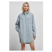 Dámská košile // Urban Classics Ladies Oversized Denim Shirt Dress tintedlightbluewashed