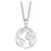 CRYSTalp Originální ocelový náhrdelník Glóbus Globe 30452.E