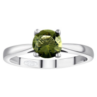Stříbrný prsten Edera s pravým Vltavínem