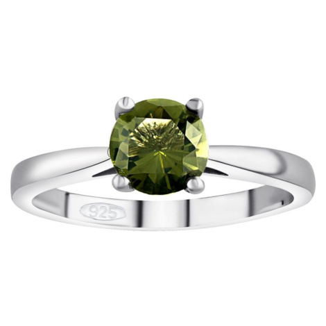 Stříbrný prsten Edera s pravým Vltavínem Silvego